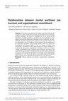 Research paper thumbnail of Relationships between mental workload, job burnout, and organizational commitment