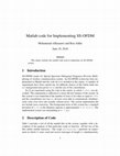 Research paper thumbnail of Matlab code for implementing SS-OFDM