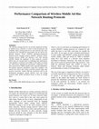 Research paper thumbnail of Performance Comparison of Wireless Mobile Ad-Hoc Network Routing Protocols