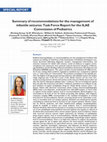 Research paper thumbnail of Summary of recommendations for the management of infantile seizures: Task Force Report for the ILAE Commission of Pediatrics