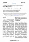 Research paper thumbnail of Development Of Digital Elevation Model For Okomu National Park, Nigeria