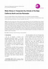 Research paper thumbnail of Water Stress in Temperate Dry Climate of the Baja California North and Use Rainwater