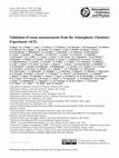 Research paper thumbnail of Validation of ozone measurements from the Atmospheric Chemistry Experiment (ACE)