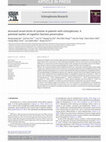 Research paper thumbnail of Increased serum levels of cysteine in patients with schizophrenia: A potential marker of cognitive function preservation