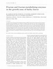 Research paper thumbnail of Fructan and fructan-metabolizing enzymes in the growth zone of barley leaves