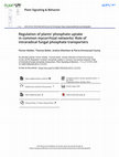 Research paper thumbnail of Regulation of plants' phosphate uptake in common mycorrhizal networks: Role of intraradical fungal phosphate transporters