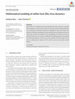 Research paper thumbnail of Mathematical modeling of within-host Zika virus dynamics