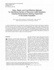 Research paper thumbnail of Easy, Rapid, and Cost-Effective Methods for Identifying Carriers of Recurrent GJB2 Mutations Causing Nonsyndromic Hearing Impairment in the Greek Population