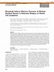 Research paper thumbnail of ituximab Induces Effective Clearance of Minimal esidual Disease in Molecular Relapses of Mantle ell Lymphoma