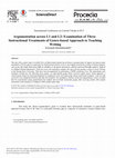 Research paper thumbnail of Argumentation Across L1 and L2: Examination of Three Instructional Treatments of Genre-based Approach to Teaching Writing