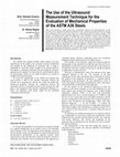 Research paper thumbnail of The use of the ultrasound measurement technique for the evaluation of mechanical properties of the ASTM A36 steels