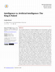 Research paper thumbnail of Intelligence vs. Artificial Intelligence: The King Is Naked