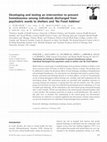 Research paper thumbnail of Developing and testing an intervention to prevent homelessness among individuals discharged from psychiatric wards to shelters and ‘No Fixed Address’