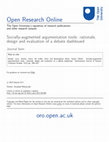 Research paper thumbnail of Socially augmented argumentation tools: Rationale, design and evaluation of a debate dashboard