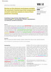 Research paper thumbnail of Review on the photonic techniques suitable for automatic monitoring of the composition of multi-materials wastes in view of their posterior recycling