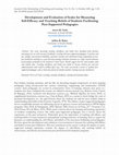 Research paper thumbnail of Development and Evaluation of Scales for Measuring Self-Efficacy and Teaching Beliefs of Students Facilitating Peer-Supported Pedagogies