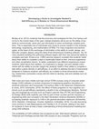 Research paper thumbnail of Developing a Scale to Investigate Student’s Self-Efficacy as it Relates to Three-Dimensional Modeling