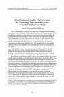 Research paper thumbnail of Identification of Quality Characteristics for Technology Education Programs: A North Carolina Case Study