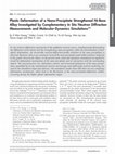 Research paper thumbnail of Plastic Deformation of a Nano-Precipitate Strengthened Ni-Base Alloy Investigated by Complementary In Situ Neutron Diffraction Measurements and Molecular-Dynamics Simulations