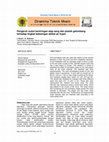 Research paper thumbnail of Pengaruh sudut kemiringan atap seng dan plastik gelombang terhadap tingkat kebisingan akibat air hujan