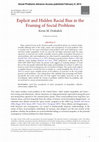 Research paper thumbnail of Explicit and Hidden Racial Bias in the Framing of Social Problems