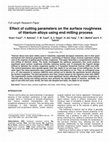 Research paper thumbnail of Effect of cutting parameters on the surface roughness of titanium alloys using end milling process