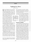 Research paper thumbnail of Fighting for Africa