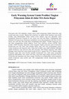 Research paper thumbnail of Early Warning System Untuk Prediksi Tingkat Pelayanan Jalan di Jalur SSA Kota Bogor