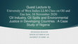 Research paper thumbnail of Oil Industry, Oil Spills and Environmental Justice in Developing Countries : A Case Study of Nigeria'