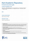 Research paper thumbnail of Rethinking How We View Gang Members: An Examination into Affective, Behavioral, and Mental Health Predictors of UK Gang-Involved Youth