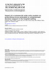 Research paper thumbnail of Impact of a commercial order entry system on prescribing errors amenable to computerised decision support in the hospital setting: a prospective pre-post study