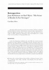 Research paper thumbnail of Joan Robinson on Karl Marx: “His Sense of Reality is Far Stronger”