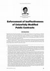 Research paper thumbnail of Enforcement of Ineffectiveness of Unlawfully Modified Public Contracts