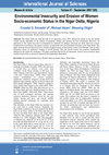 Research paper thumbnail of Environmental Insecurity and Erosion of Women Socio-economic Status in the Niger Delta, Nigeria