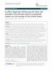 Research paper thumbnail of In-office diagnostic arthroscopy for knee and shoulder intra-articular injuries its potential impact on cost savings in the United States