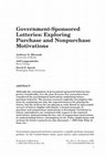 Research paper thumbnail of Government-sponsored lotteries: Exploring purchase and nonpurchase motivations