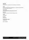 Research paper thumbnail of UCLA Ufahamu: A Journal of African Studies Title Market-Oriented Public Management in Uganda: Benchmarking International Best Practise? Publication Date Market-Oriented Public Management in Uganda: Benchmarking International Best Practise?