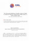 Research paper thumbnail of Not all personal definitions of healthy eating are linked to orthorexic behaviors among French college women. A cluster analysis study