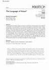 Research paper thumbnail of The Language of Vision*