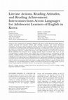 Research paper thumbnail of Literate Actions, Reading Attitudes, and Reading Achievement: Interconnections Across Languages for Adolescent Learners of English in Korea