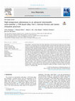 Research paper thumbnail of High-temperature phenomena in an advanced intermetallic nano-lamellar γ-TiAl-based alloy. Part I: Internal friction and atomic relaxation processes