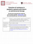 Research paper thumbnail of Evolution of resistance in paediatric patients with failure on antiretroviral therapy