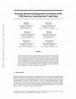 Research paper thumbnail of Detecting Behavioral Engagement of Students in the Wild Based on Contextual and Visual Data