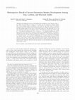 Research paper thumbnail of Retrospective recall of sexual orientation identity development among gay, lesbian, and bisexual adults