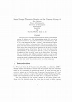 Research paper thumbnail of Some Design Theoretic Results on the Conway Group ·0