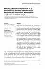 Research paper thumbnail of Making a Positive Impression in a Negotiation: Gender Differences in Response to Impression Motivation