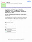 Research paper thumbnail of Barriers and motivators to pre-exposure prophylaxis uptake among Black and Latina transgender women in Los Angeles: perspectives of current PrEP users