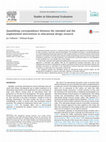 Research paper thumbnail of Quantifying correspondence between the intended and the implemented intervention in educational design research