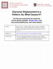 Research paper thumbnail of Character displacement is a pattern: so, what causes it?