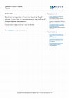 Research paper thumbnail of Electronic properties of semiconducting Ca2Si silicide: From bulk to nanostructures by means of first principles calculations